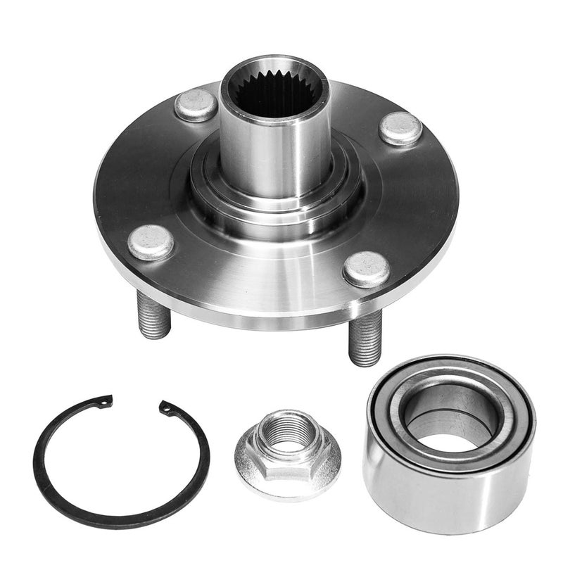 TUCAREST 518510 Front Wheel Bearing and Hub Compatible With 2000-2003 2004-2007 2008-2011 Fo-rd Focus [Hub Repair Kit; 4 Lug] - Image 1